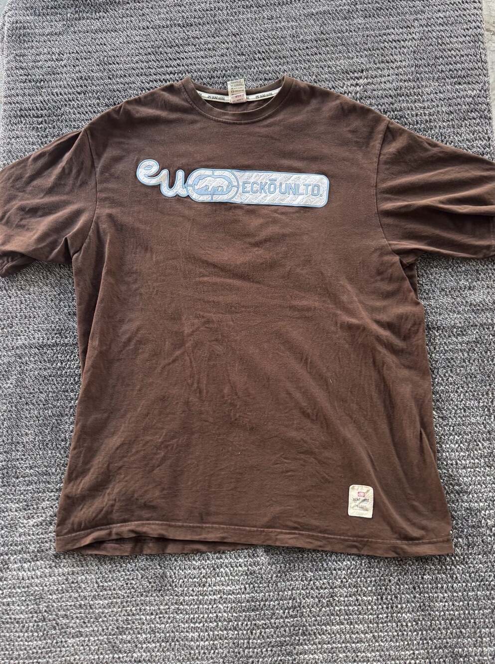 Y2K Ecko Unltd. Brown Graphic Logo T-Shirt